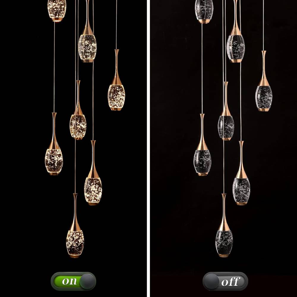 Setya Long Drop Crystal Chandelier