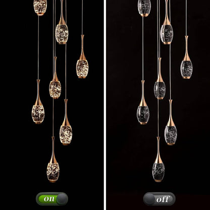 Setya Long Drop Crystal Chandelier