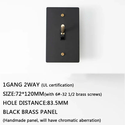 Seus Brass Toggle Light Switch