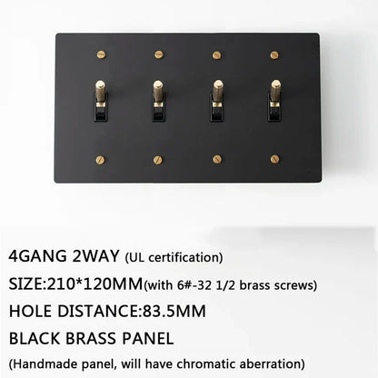 Seus Brass Toggle Light Switch