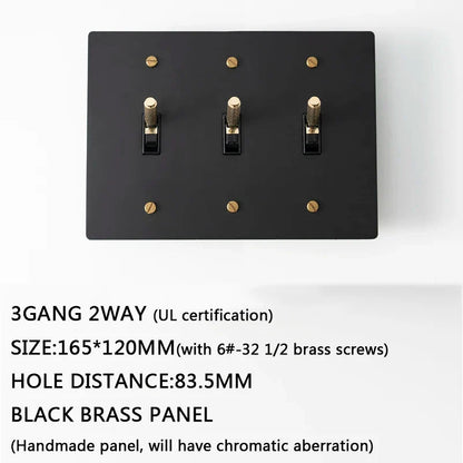 Seus Brass Toggle Light Switch