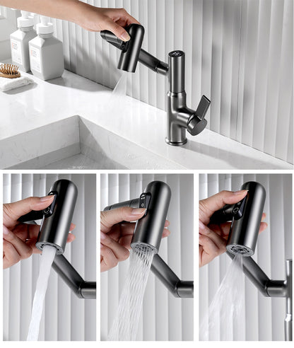 Emfurn Single Hole Rotatable Faucet with Digital Temperature Display