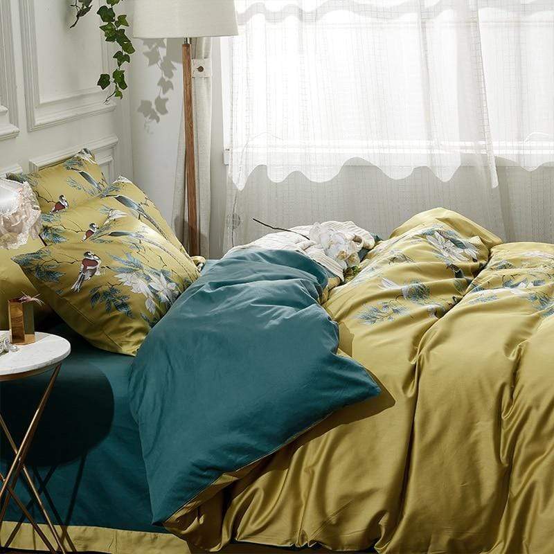 Emfurn Tranquility Yellow Duvet Cover Set (Egyptian Cotton)