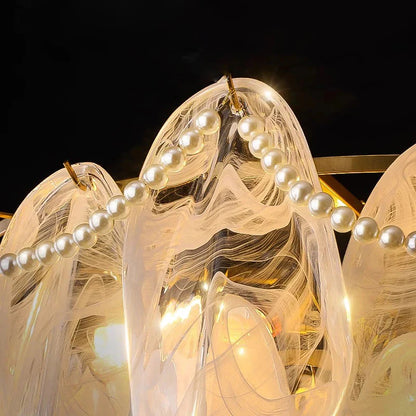 Classic 4 Tier Glass Pendant Chandelier