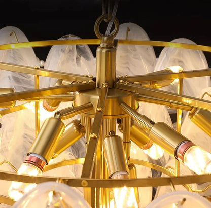 Classic 4 Tier Glass Pendant Chandelier