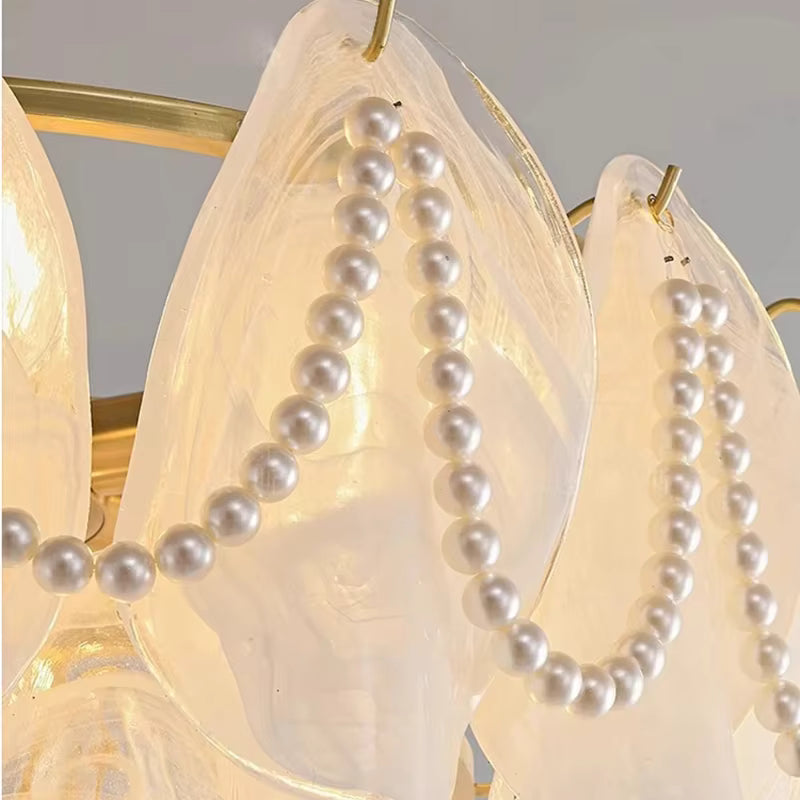 Sina 4 Tier Glass Pendant Chandelier