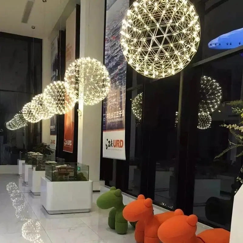Spark Ball Stainless Steel Pendant Light