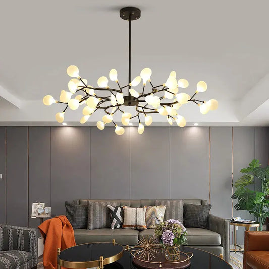 Sputnik Branch Firefly Chandelier Gold&Black