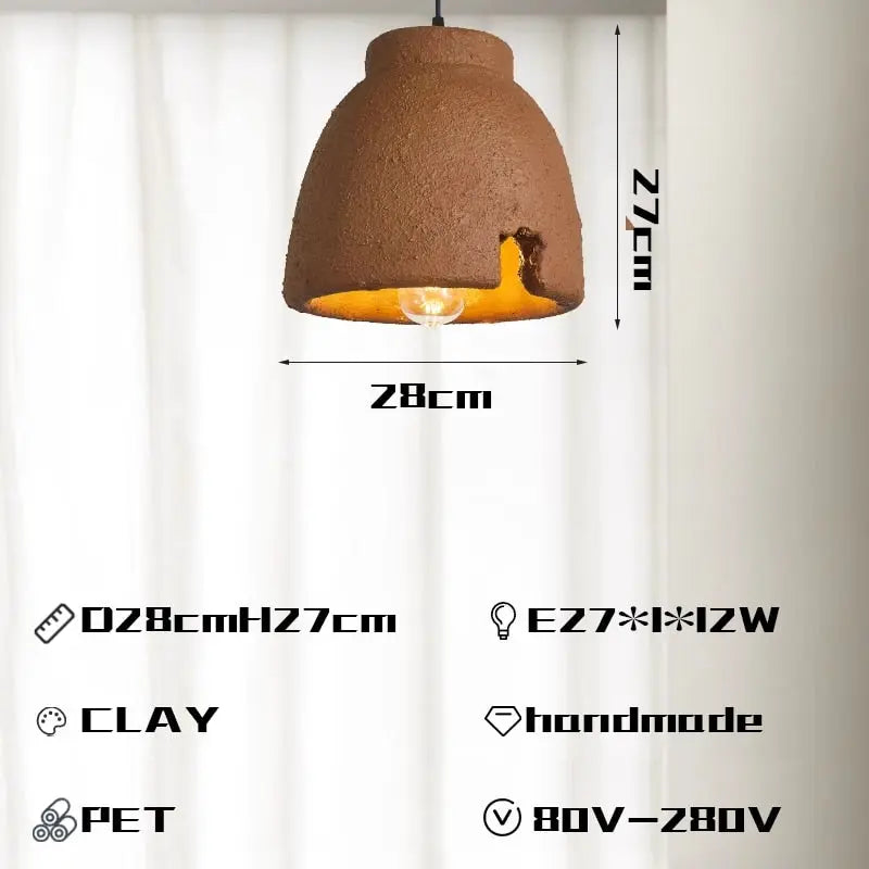 Classic Clay Dome Pendant Light