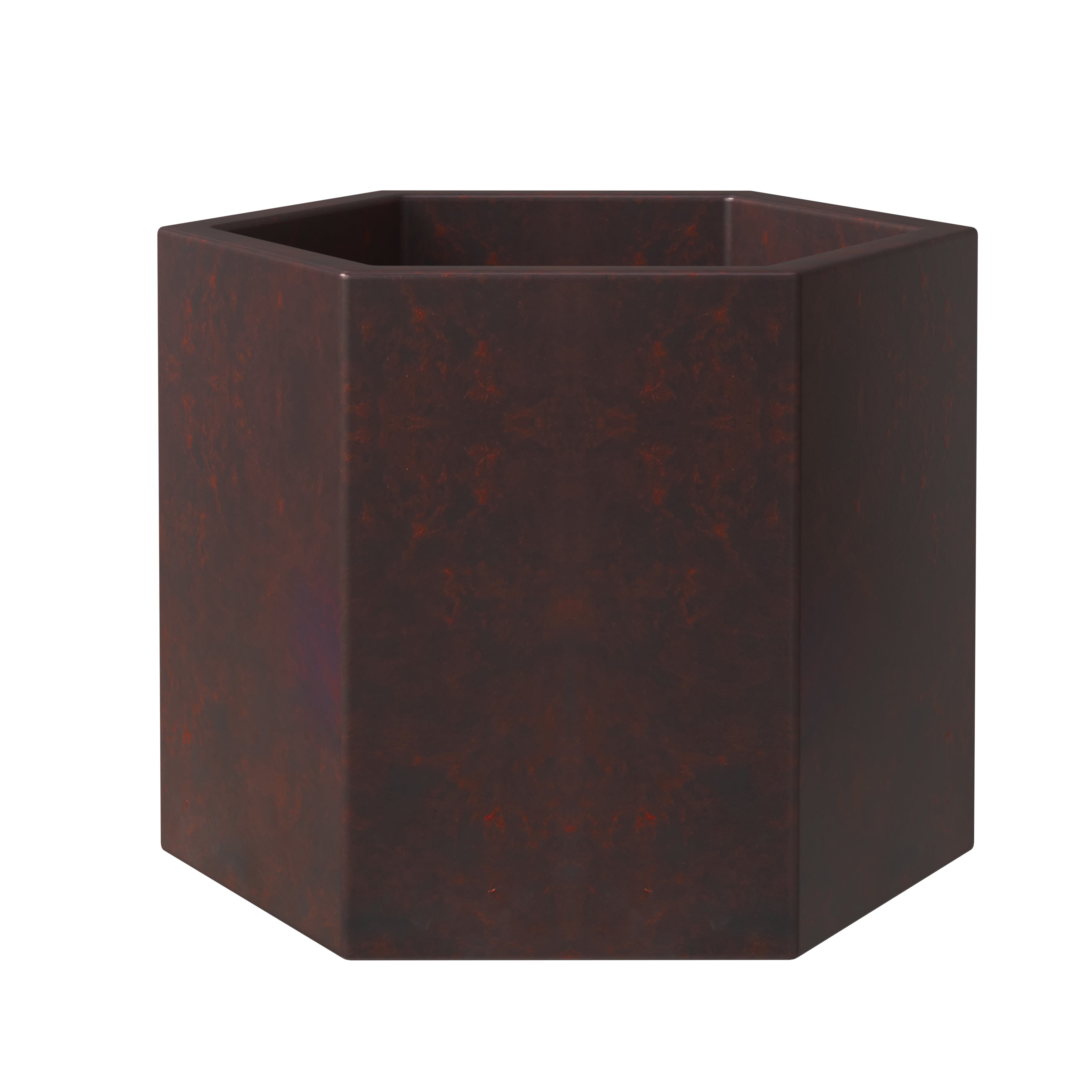 Thicket Series Poly Stone Planter in Brown 14 High