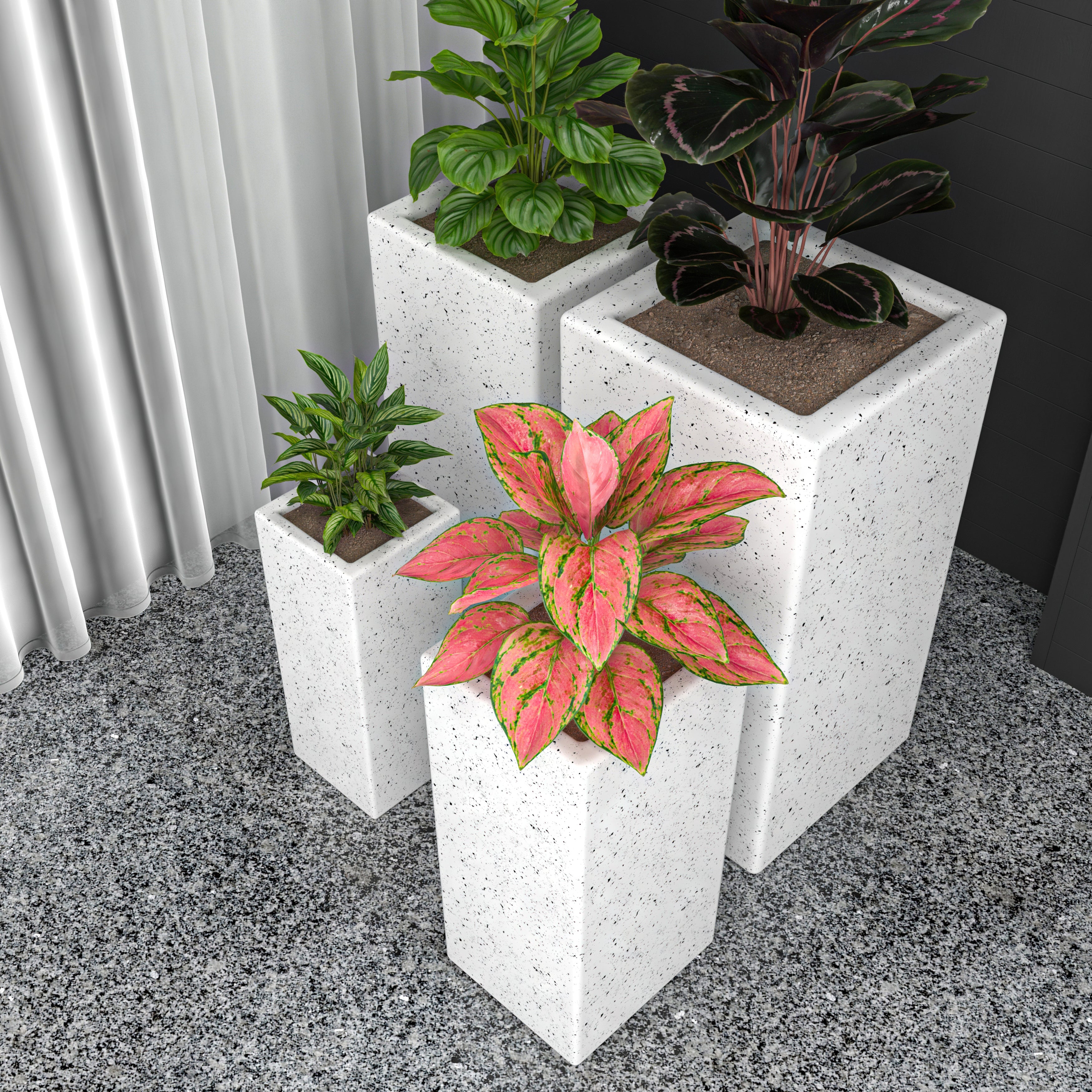 Terra Planter Set Aged Concrete