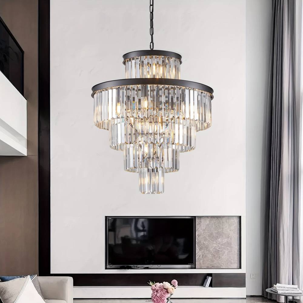 Classic Small Crystal Entryway Chandelier