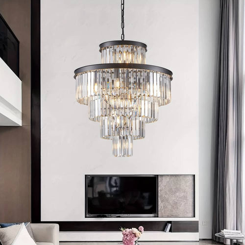Classic Small Crystal Entryway Chandelier