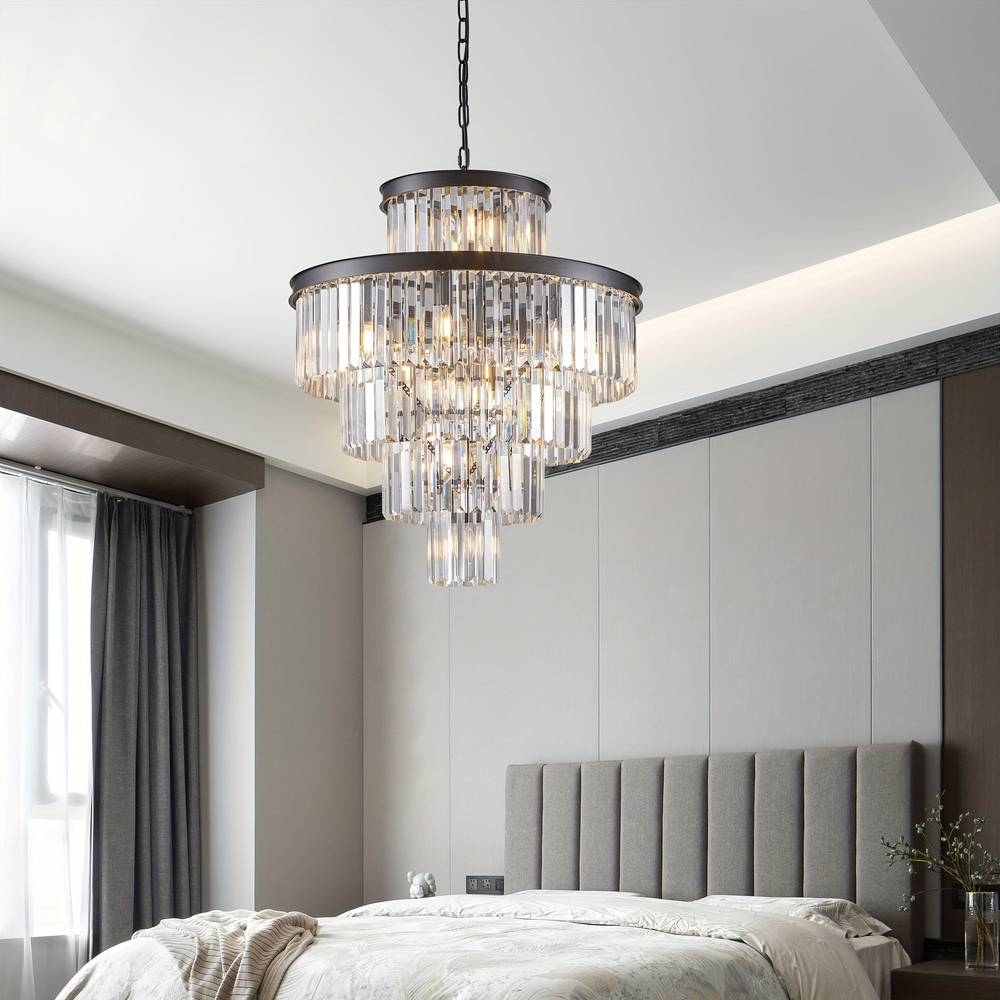 Taya Small Crystal Entryway Chandelier