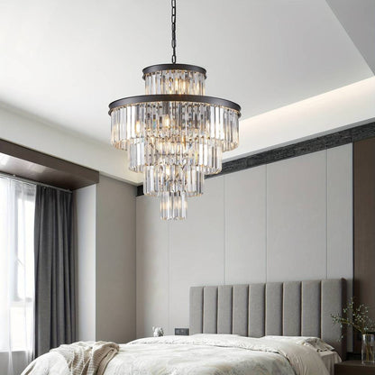 Classic Small Crystal Entryway Chandelier