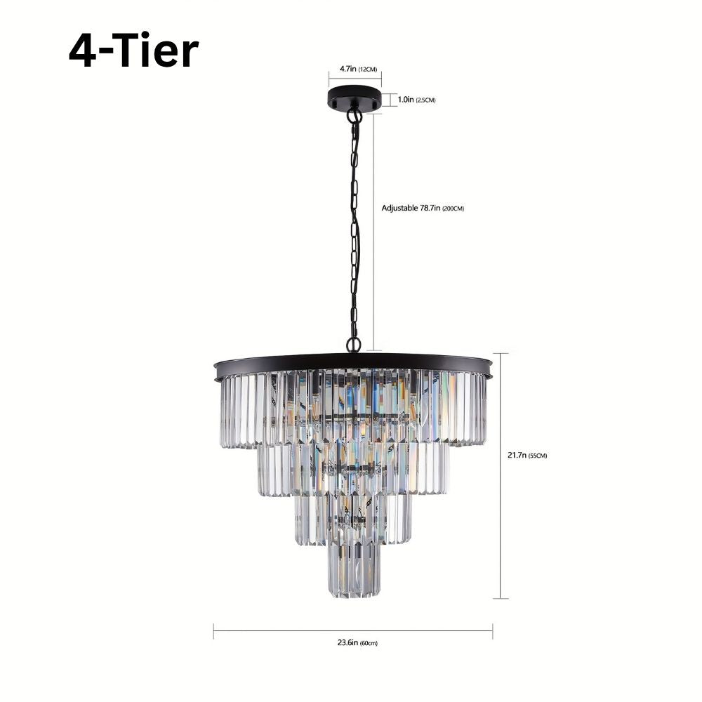 Taya Small Crystal Entryway Chandelier