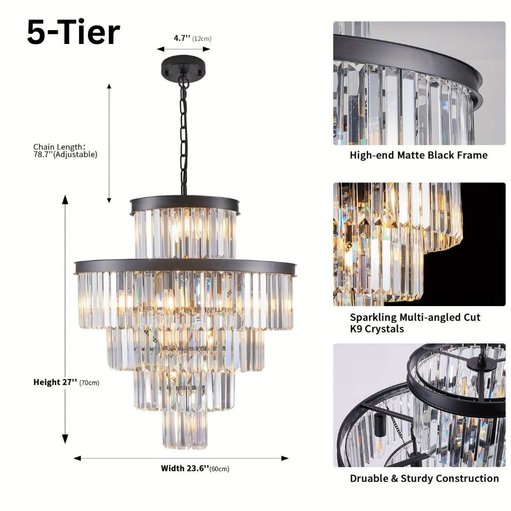 Taya Small Crystal Entryway Chandelier