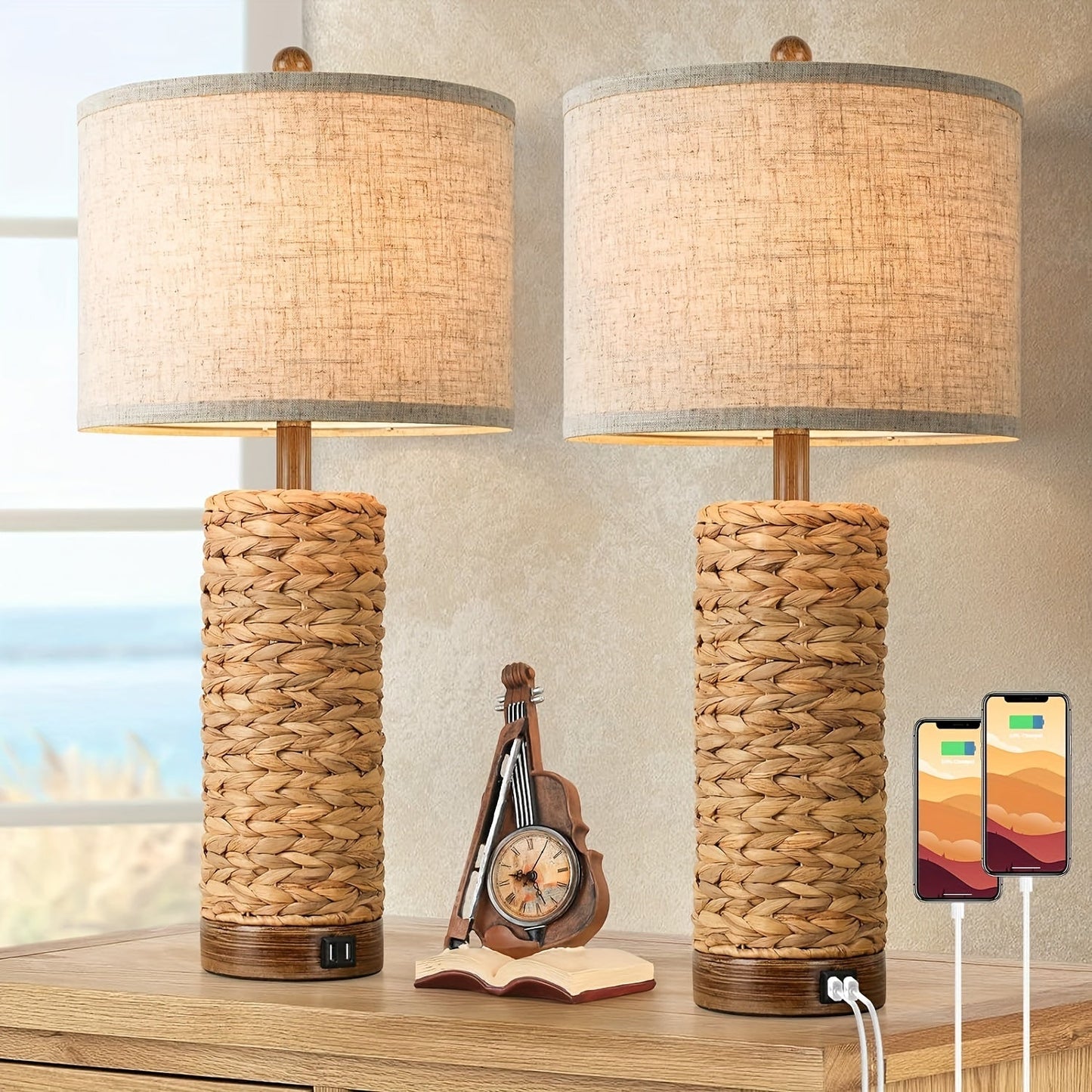 Modern Tena Rattan Table Lamp