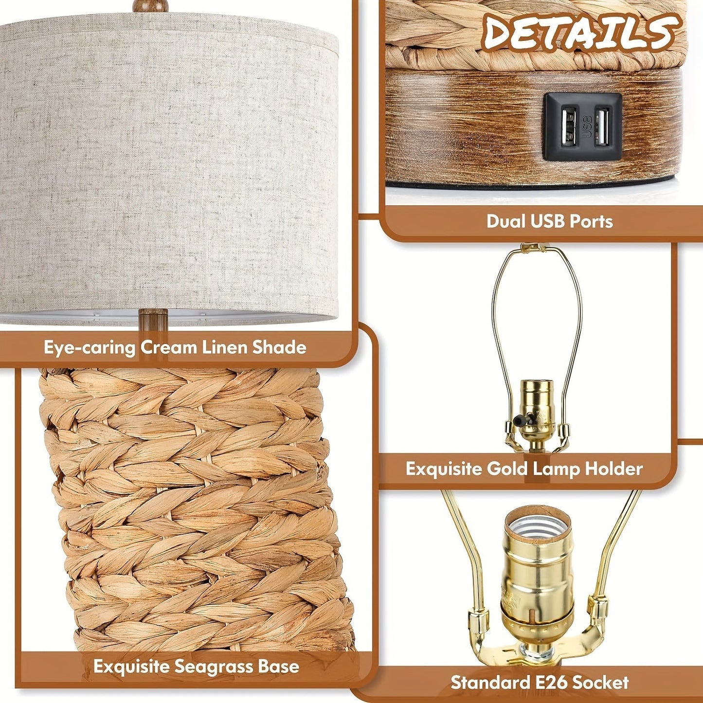 Modern Tena Rattan Table Lamp