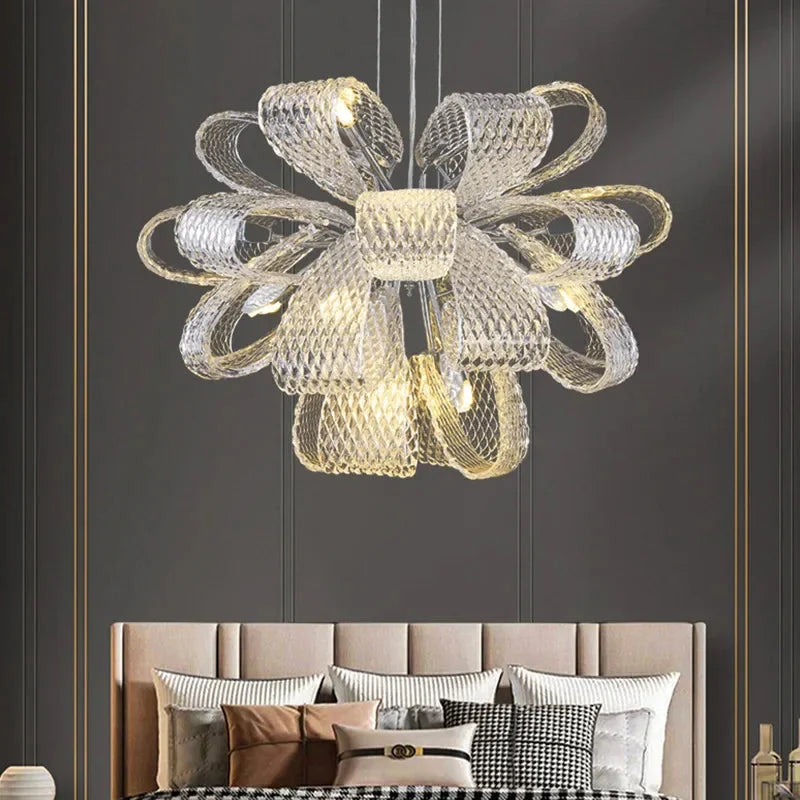 Teny Luxury Chrome and Glass Chandelier