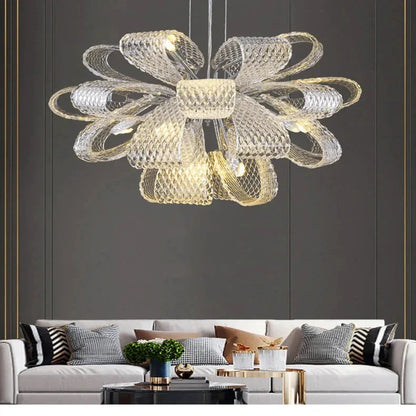 Teny Luxury Chrome and Glass Chandelier
