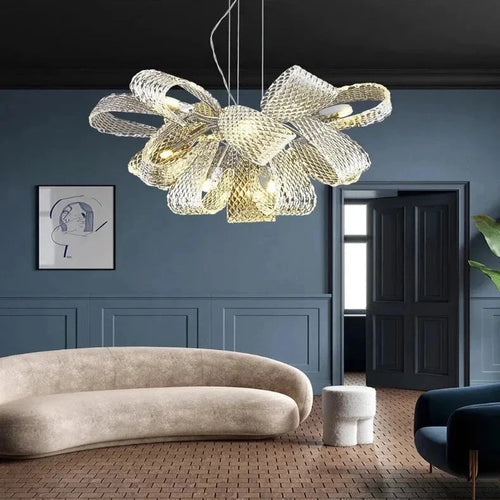 Teny Luxury Chrome and Glass Chandelier