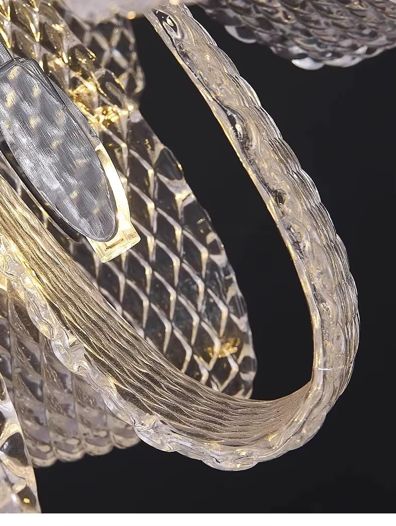 Teny Luxury Chrome and Glass Chandelier