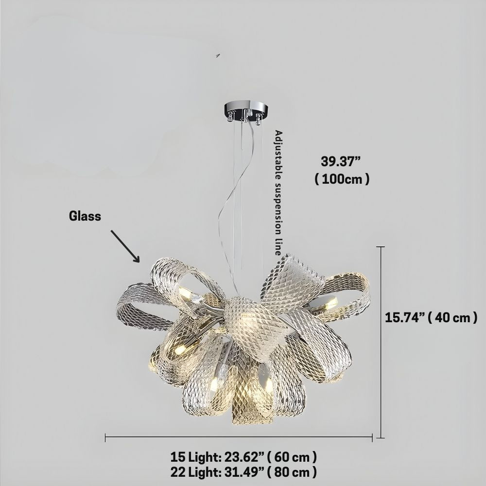 Teny Luxury Chrome and Glass Chandelier