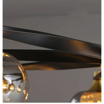 Tia Crystal Glass Globe Multi Light Chandelier