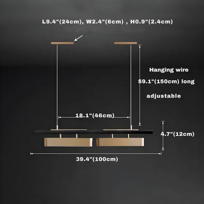 Torin Contemporary Rectangular Chandelier