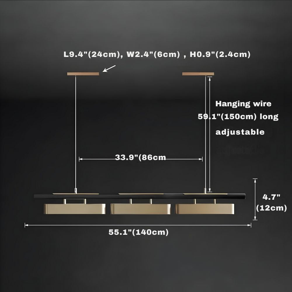 Torin Contemporary Rectangular Chandelier