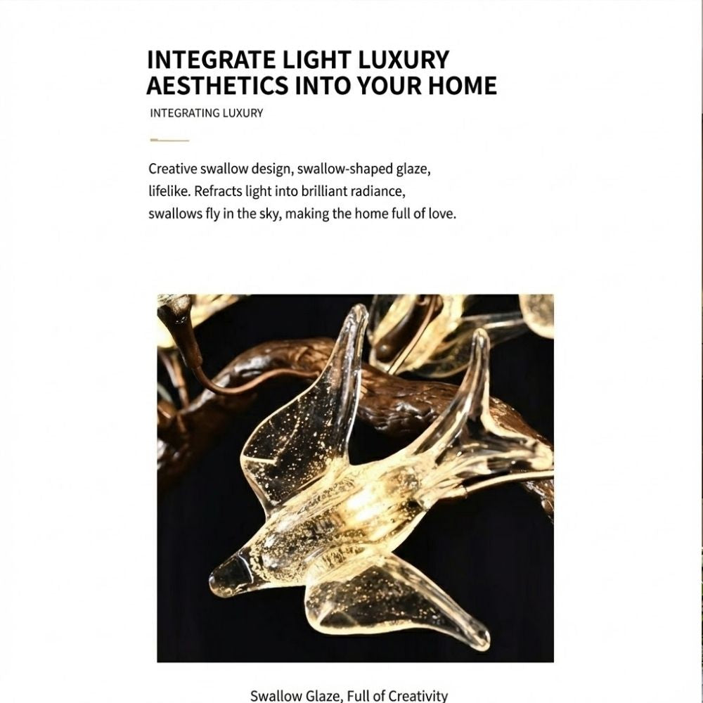 Trevi Brass Tree Branch Staircase Chandelier