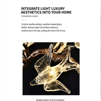 Trevi Brass Tree Branch Staircase Chandelier