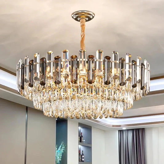 Tuna Luxury Modern Crystal Round Chandelier