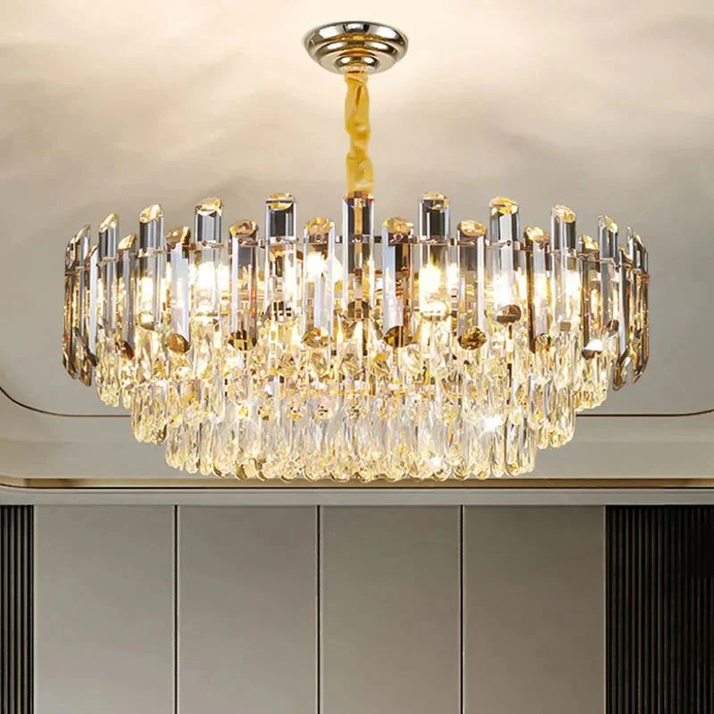 Tuna Luxury Modern Crystal Round Chandelier