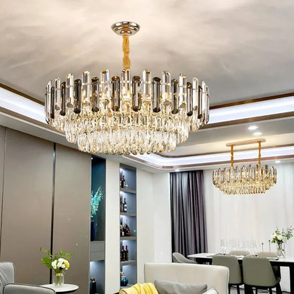 Tuna Luxury Modern Crystal Round Chandelier