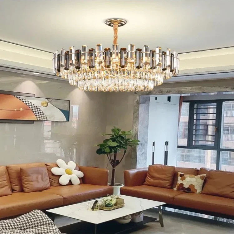 Tuna Luxury Modern Crystal Round Chandelier