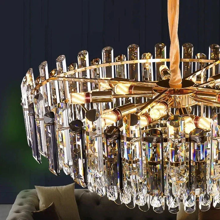 Tuna Luxury Modern Crystal Round Chandelier