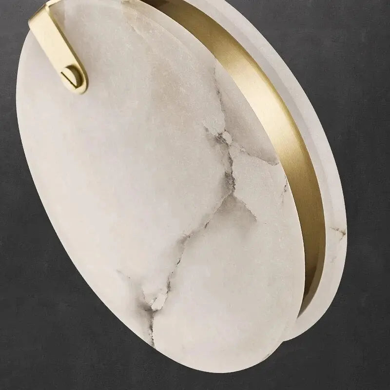 Tuya Marble Large Hanging Stairwell Lighting Chandelier