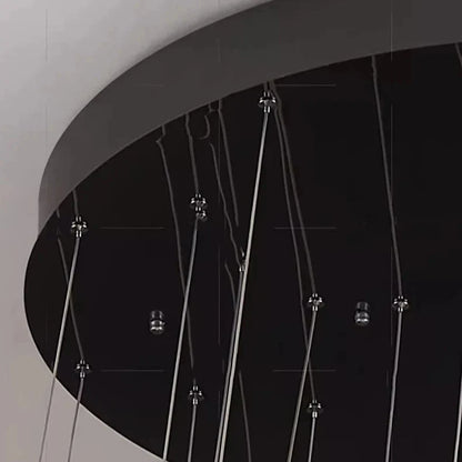 Twisted Ring Led Light Chandelier for High Ceiling