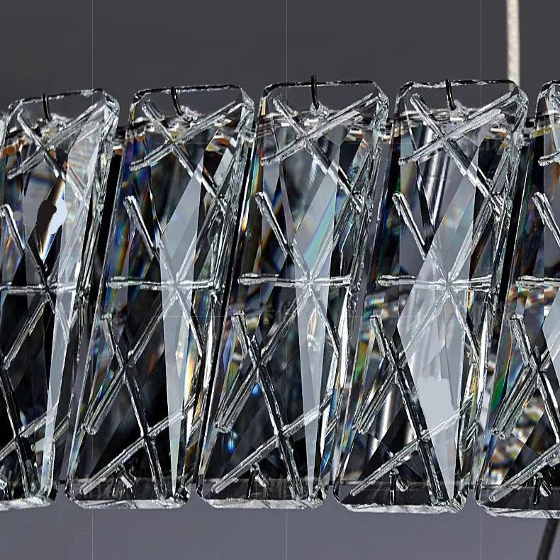 Twisted Ring Led Light Chandelier for High Ceiling