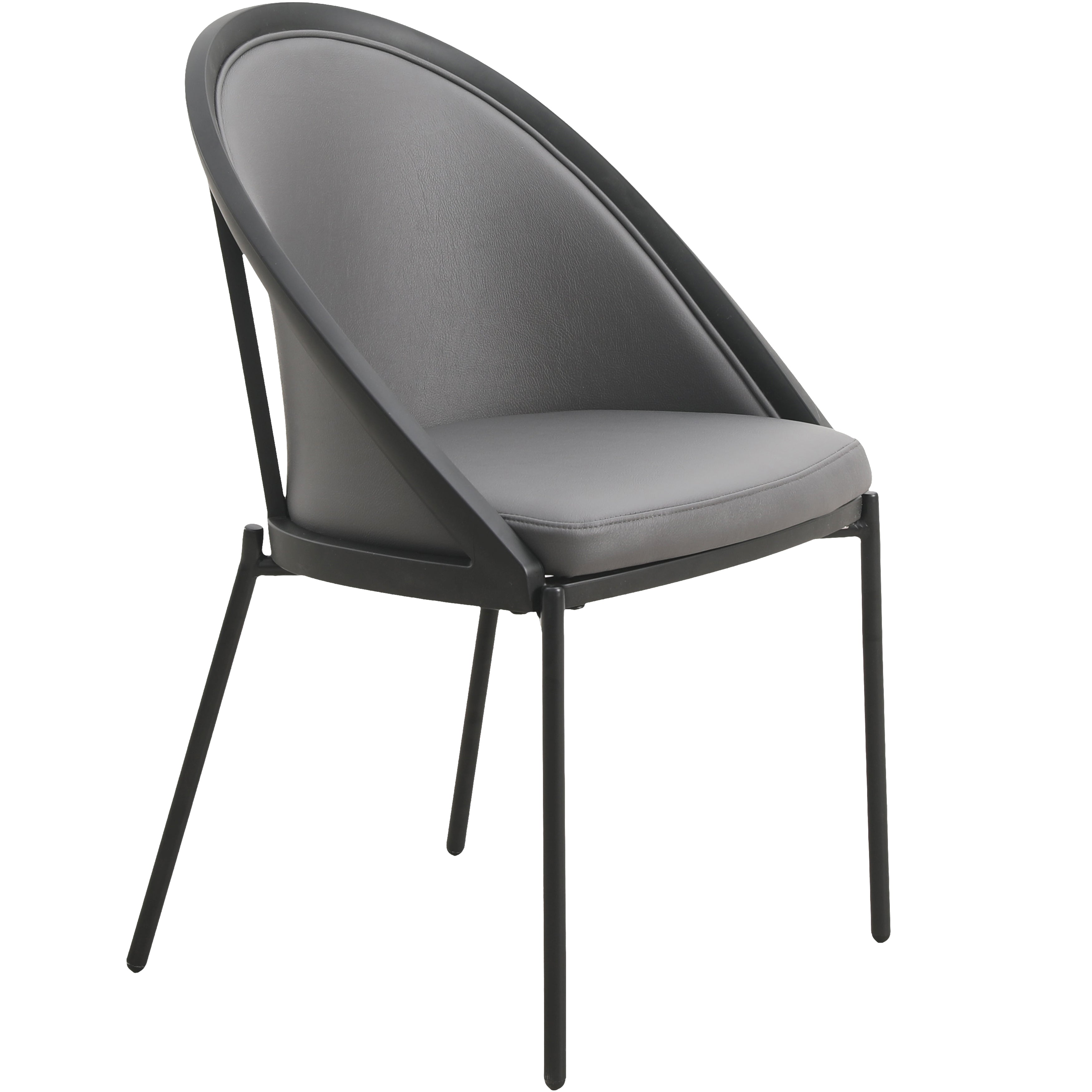 Urbane Collection Modern Dining Chair in Charcoal