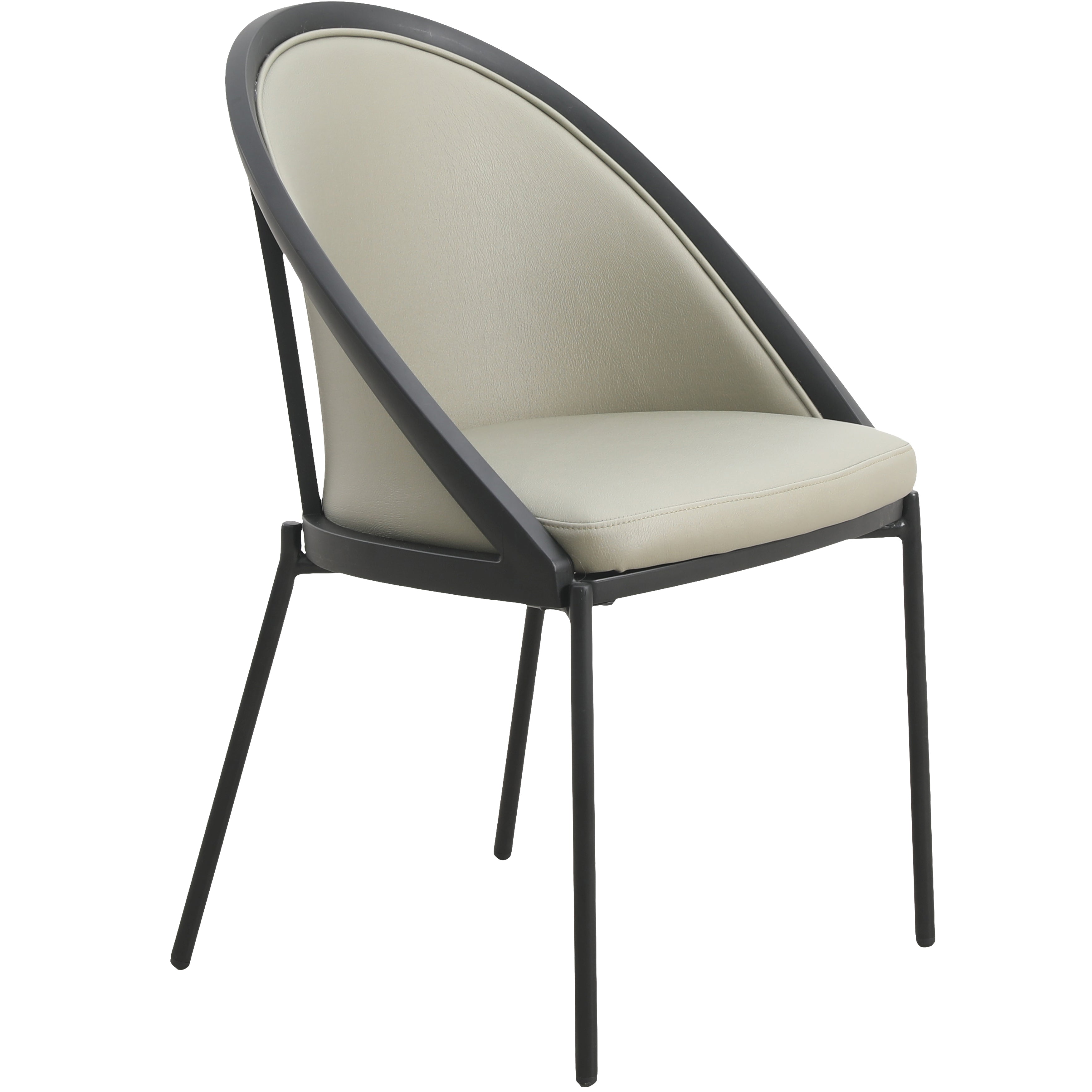 Urbane Collection Modern Dining Chair With Olive Green