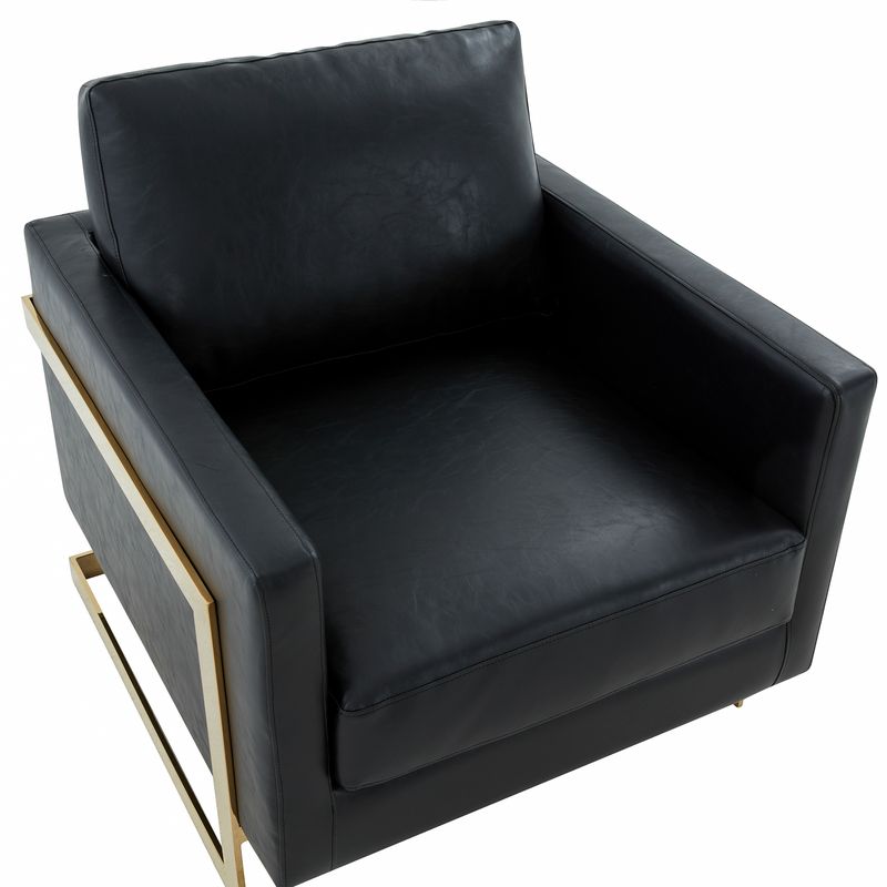 Elton Leather Accent Armchair