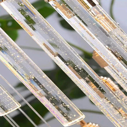 Uly Gold Crystal Chandelier for Staircase & Foyer & High Ceiling