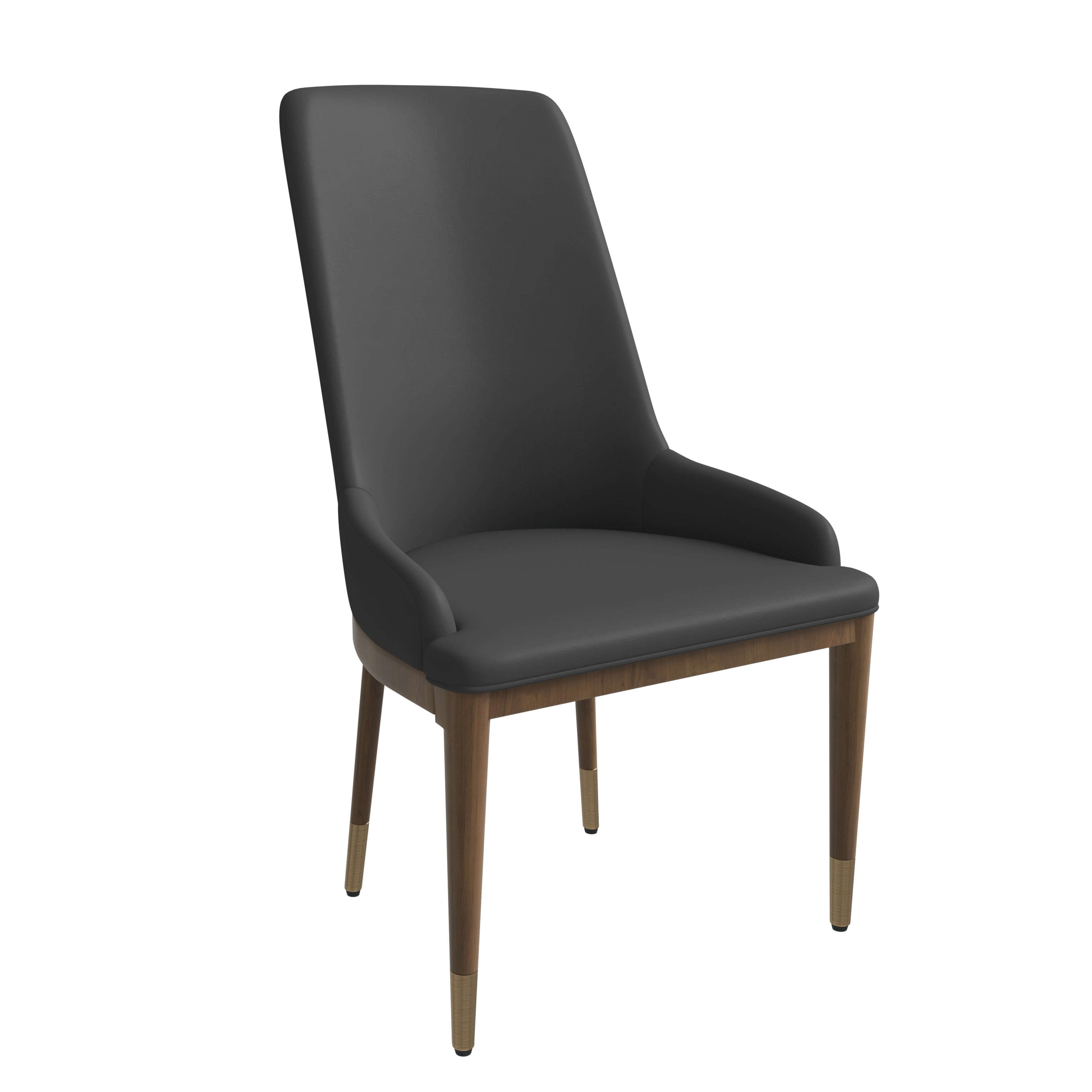 Viva Collection Modern Wooden Dining Chair in Dark Grey