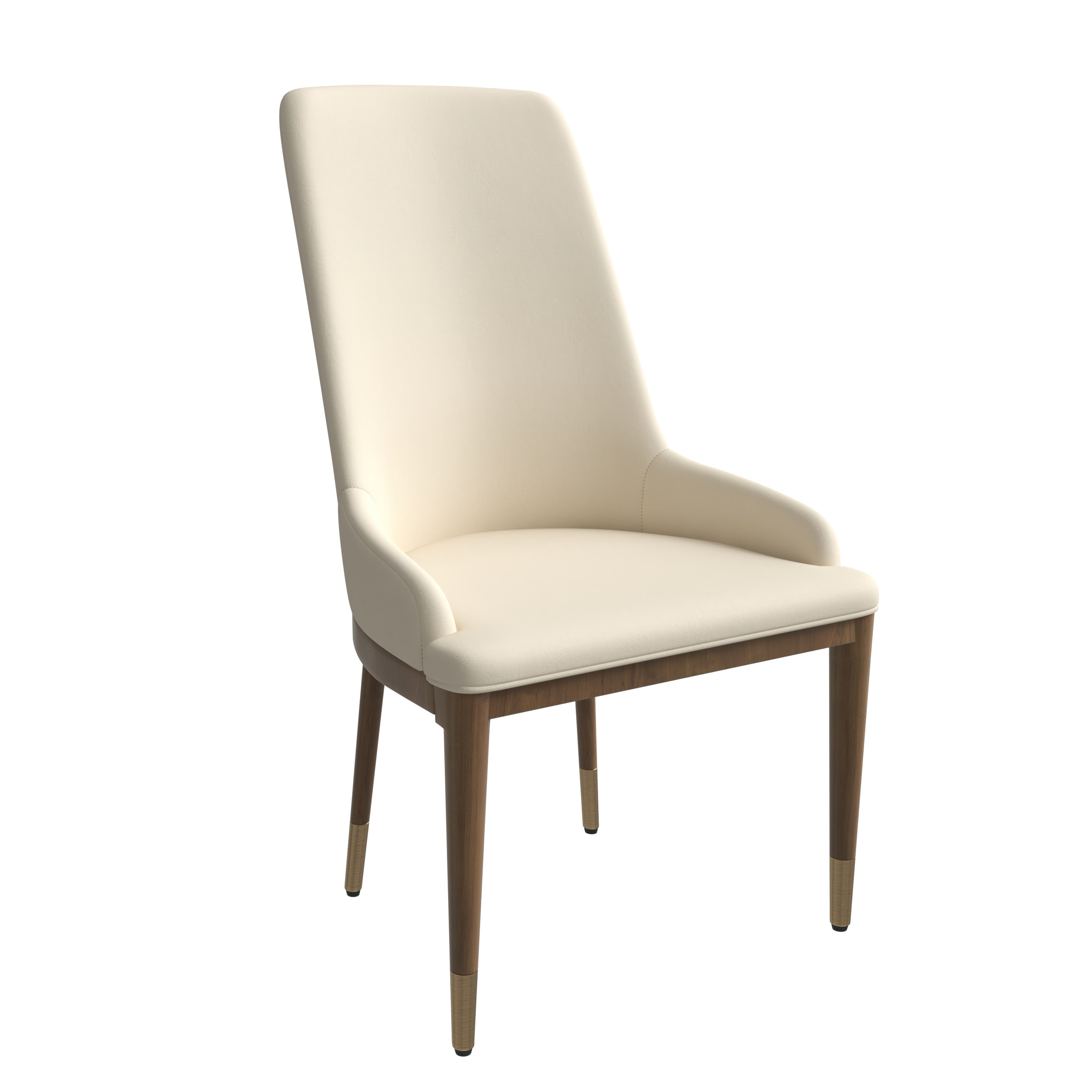 Viva Collection Modern Wooden Dining Chair in Cream