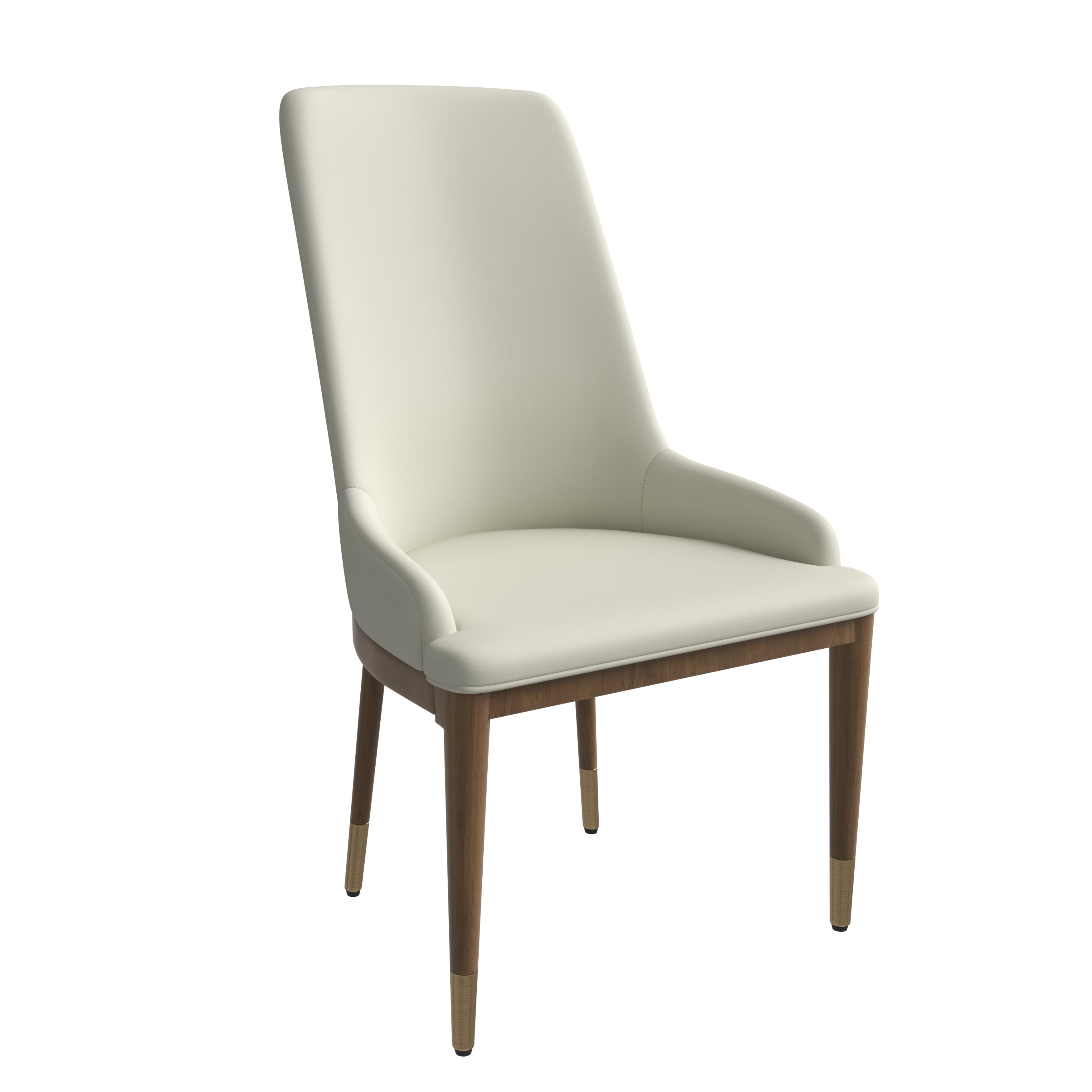 Viva Collection Modern Wooden Dining Chair in Cream