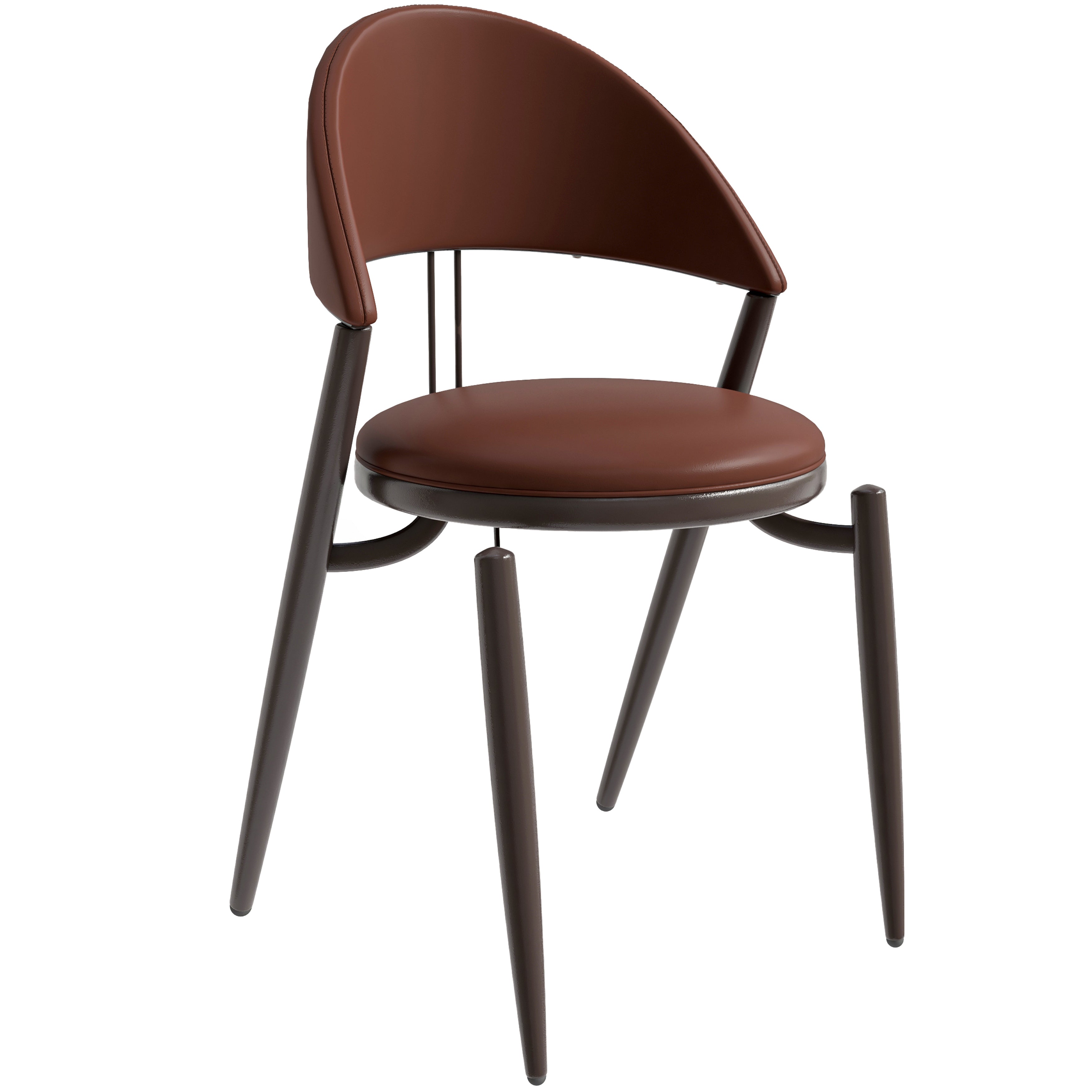 Venice Collection Modern Dining Chair In Dark Brown