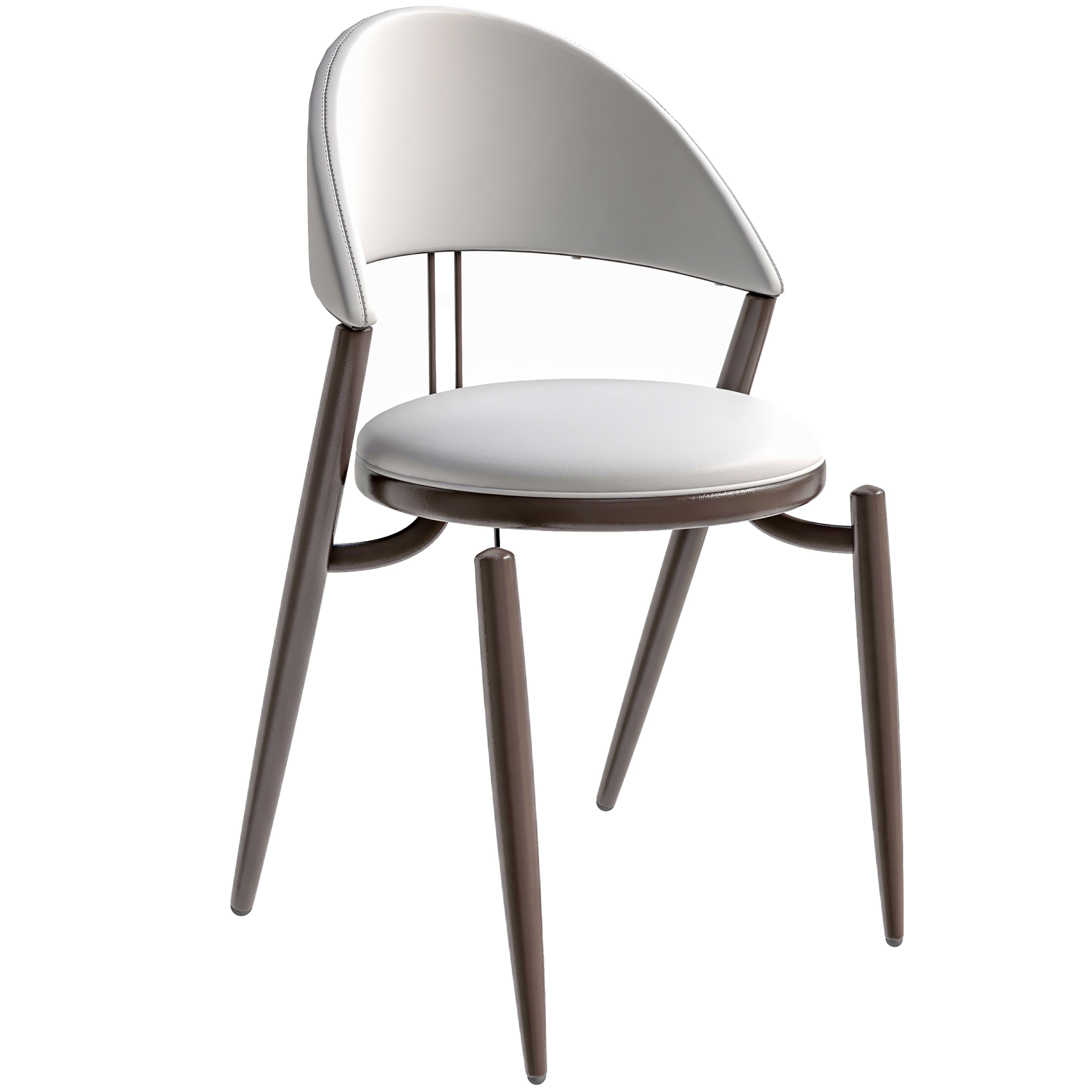 Venice Collection Modern Dining Chair In White